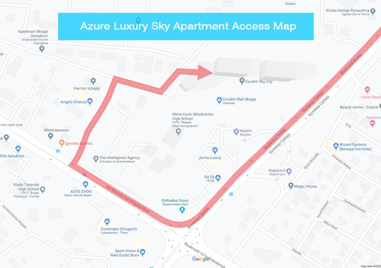 Azure Luxury Sky Apartment Skopje Extérieur photo